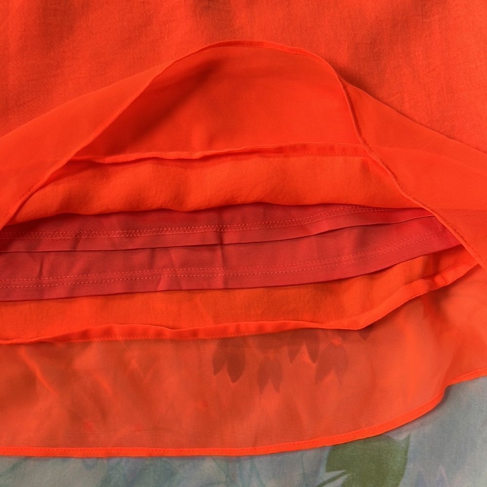 Helmut Lang Chroma Drape Neon Sunburn Silk Blend Strappy Mini Dress Size 2 NWT - Picture 6 of 14